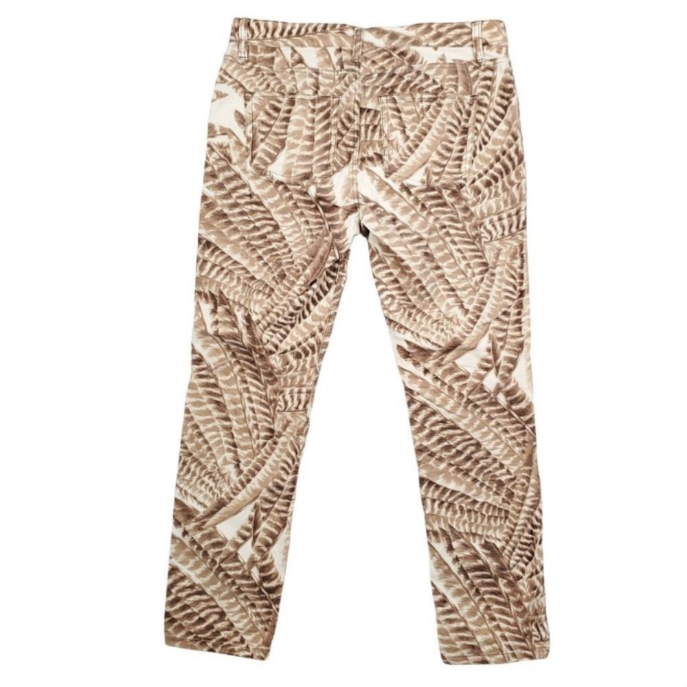 Lauren Ralph Lauren Petites Cotton Velvet Feather Print Skinny Jeans Size 10P - Picture 2 of 8